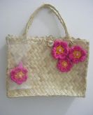 Bolsa Palha + Acessório de Cabelo